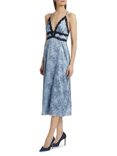 Cami NYC Women's Roya Floral Silk Slip Midi-Dress - Primavera Shadow | Thumbnail 4 Cami NYC Women's Roya Floral Silk Slip Midi-Dress - Primavera Shadow | Thumbnail 4