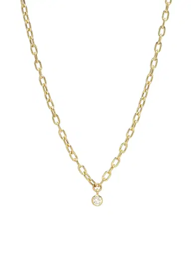 Zoë Chicco Women's 14K Yellow Gold & Bezel Diamond Pendant Necklace - Gold | Thumbnail 1 Zoë Chicco Women's 14K Yellow Gold & Bezel Diamond Pendant Necklace - Gold | Thumbnail 1