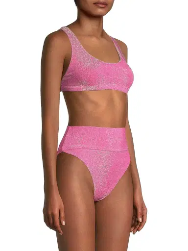 Beach Riot Women's Peyton Glittery Bikini Top - Fuchsia Purple | Thumbnail 4 Beach Riot Women's Peyton Glittery Bikini Top - Fuchsia Purple | Thumbnail 4