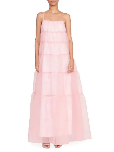 Staud Women's Whitley Cotton-Blend Organza Gown - Cherry Blossom | Thumbnail 2 Staud Women's Whitley Cotton-Blend Organza Gown - Cherry Blossom | Thumbnail 2