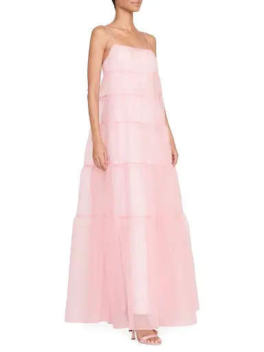 Staud Women's Whitley Cotton-Blend Organza Gown - Cherry Blossom | Thumbnail 3 Staud Women's Whitley Cotton-Blend Organza Gown - Cherry Blossom | Thumbnail 3