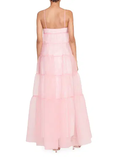 Staud Women's Whitley Cotton-Blend Organza Gown - Cherry Blossom | Thumbnail 4 Staud Women's Whitley Cotton-Blend Organza Gown - Cherry Blossom | Thumbnail 4