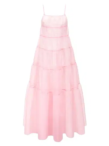 Staud Women's Whitley Cotton-Blend Organza Gown - Cherry Blossom | Thumbnail 1 Staud Women's Whitley Cotton-Blend Organza Gown - Cherry Blossom | Thumbnail 1