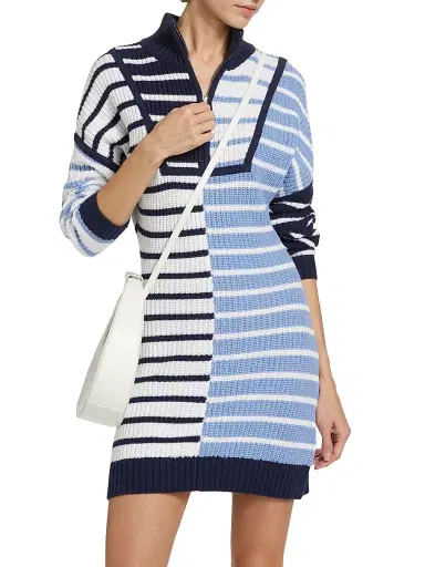 Staud Women's Hampton Stripe Minidress - Adriatic Stripe | Thumbnail 3 Staud Women's Hampton Stripe Minidress - Adriatic Stripe | Thumbnail 3