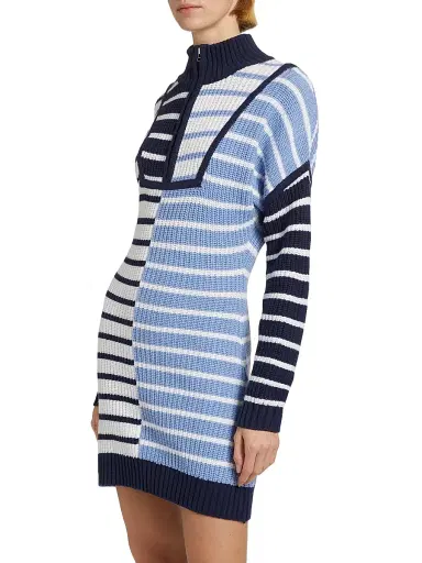 Staud Women's Hampton Stripe Minidress - Adriatic Stripe | Thumbnail 4 Staud Women's Hampton Stripe Minidress - Adriatic Stripe | Thumbnail 4