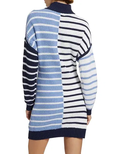 Staud Women's Hampton Stripe Minidress - Adriatic Stripe | Thumbnail 5 Staud Women's Hampton Stripe Minidress - Adriatic Stripe | Thumbnail 5