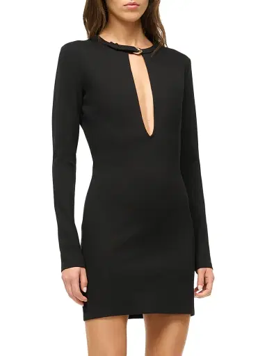 Staud Women's Astor Keyhole Buckle Mindress - Black | Thumbnail 4 Staud Women's Astor Keyhole Buckle Mindress - Black | Thumbnail 4
