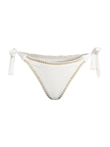 PQ Women's Crochet-Trim Ribbed Bikini Bottom | Thumbnail 1 PQ Women's Crochet-Trim Ribbed Bikini Bottom | Thumbnail 1