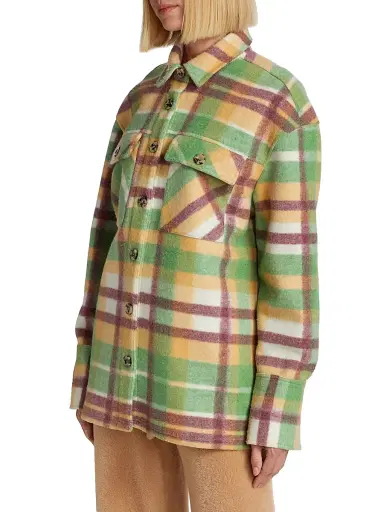 SIMONMILLER Women's Orgi Boxy Plaid Shirt - Astronomer Plaid | Thumbnail 4 SIMONMILLER Women's Orgi Boxy Plaid Shirt - Astronomer Plaid | Thumbnail 4