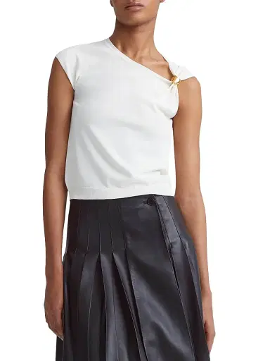 Altuzarra Women's Rinaldi Asymmetric Slash Knit Top - Ivory - Size Large | Thumbnail 4 Altuzarra Women's Rinaldi Asymmetric Slash Knit Top - Ivory - Size Large | Thumbnail 4