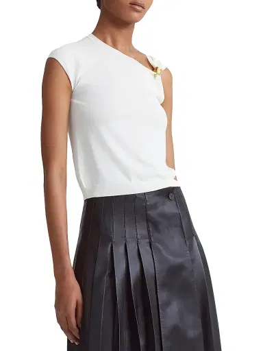 Altuzarra Women's Rinaldi Asymmetric Slash Knit Top - Ivory - Size Large | Thumbnail 5 Altuzarra Women's Rinaldi Asymmetric Slash Knit Top - Ivory - Size Large | Thumbnail 5
