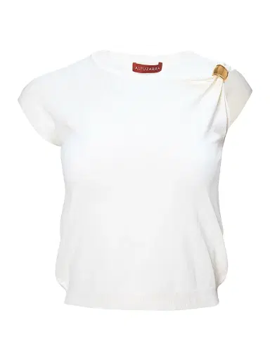 Altuzarra Women's Rinaldi Asymmetric Slash Knit Top - Ivory - Size Large | Thumbnail 1 Altuzarra Women's Rinaldi Asymmetric Slash Knit Top - Ivory - Size Large | Thumbnail 1