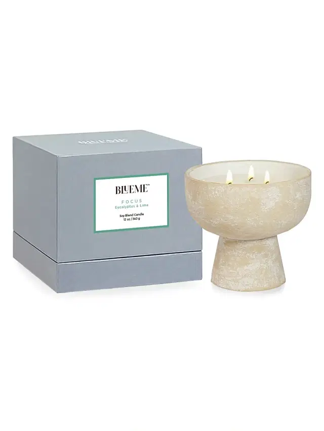 Focus Eucalyptus & Lime Ceramic Candle Large Focus Eucalyptus & Lime Ceramic Candle Large