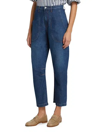 TWP Women's Jetties Beach Crop Pants - Dark Wash - Size 30 | Thumbnail 4 TWP Women's Jetties Beach Crop Pants - Dark Wash - Size 30 | Thumbnail 4