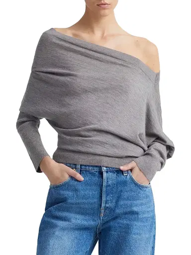 Altuzarra Women's Grainge Cashmere Drop-Shoulder Sweater - Marble Melange | Thumbnail 3 Altuzarra Women's Grainge Cashmere Drop-Shoulder Sweater - Marble Melange | Thumbnail 3