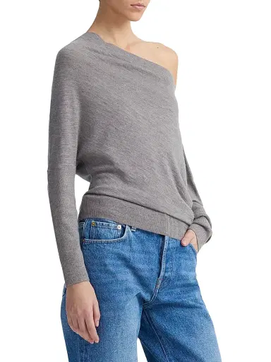 Altuzarra Women's Grainge Cashmere Drop-Shoulder Sweater - Marble Melange | Thumbnail 4 Altuzarra Women's Grainge Cashmere Drop-Shoulder Sweater - Marble Melange | Thumbnail 4