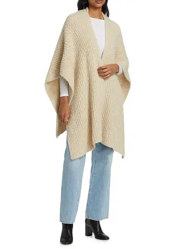 Sofia Cashmere Women's Cashmere-Silk Chunky Knit Cape | Thumbnail 4 Sofia Cashmere Women's Cashmere-Silk Chunky Knit Cape | Thumbnail 4
