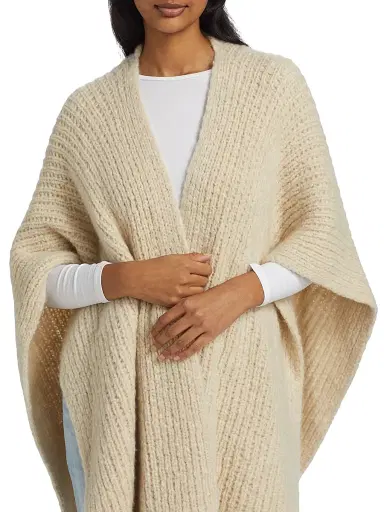 Sofia Cashmere Women's Cashmere-Silk Chunky Knit Cape | Thumbnail 6 Sofia Cashmere Women's Cashmere-Silk Chunky Knit Cape | Thumbnail 6