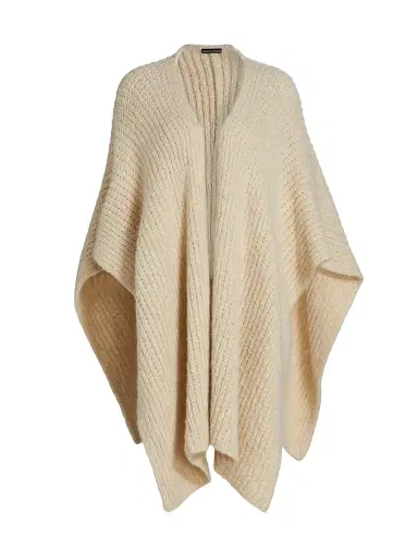 Sofia Cashmere Women's Cashmere-Silk Chunky Knit Cape | Thumbnail 1 Sofia Cashmere Women's Cashmere-Silk Chunky Knit Cape | Thumbnail 1