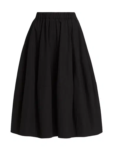 Co Women's Bubble Cotton Poplin Skirt - Black | Thumbnail 1 Co Women's Bubble Cotton Poplin Skirt - Black | Thumbnail 1