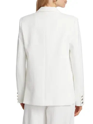 TWP Women's Linen-Blend Boyfriend Blazer - White | Thumbnail 5 TWP Women's Linen-Blend Boyfriend Blazer - White | Thumbnail 5