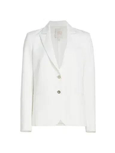 TWP Women's Linen-Blend Boyfriend Blazer - White | Thumbnail 1 TWP Women's Linen-Blend Boyfriend Blazer - White | Thumbnail 1