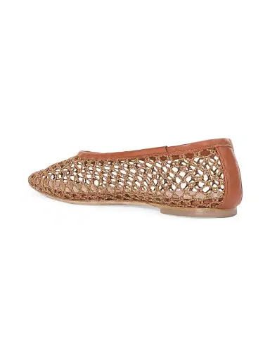 Staud Women's Alba Crocheted Ballet Flats - Tan - Size 6.5 | Thumbnail 3 Staud Women's Alba Crocheted Ballet Flats - Tan - Size 6.5 | Thumbnail 3