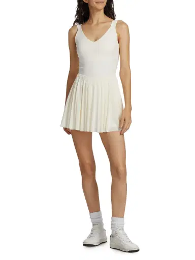 Terez Women's Sugar Swizzle Action Tennis Dress - White | Thumbnail 1 Terez Women's Sugar Swizzle Action Tennis Dress - White | Thumbnail 1