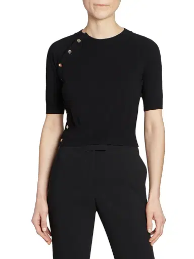 Altuzarra Women's Mini Minimoto Knit Crop Sweater - Black - Size XL | Thumbnail 3 Altuzarra Women's Mini Minimoto Knit Crop Sweater - Black - Size XL | Thumbnail 3