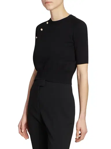 Altuzarra Women's Mini Minimoto Knit Crop Sweater - Black - Size XL | Thumbnail 4 Altuzarra Women's Mini Minimoto Knit Crop Sweater - Black - Size XL | Thumbnail 4