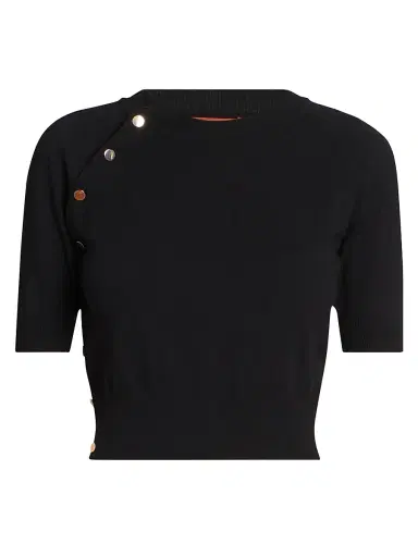 Altuzarra Women's Mini Minimoto Knit Crop Sweater - Black - Size XL | Thumbnail 1 Altuzarra Women's Mini Minimoto Knit Crop Sweater - Black - Size XL | Thumbnail 1