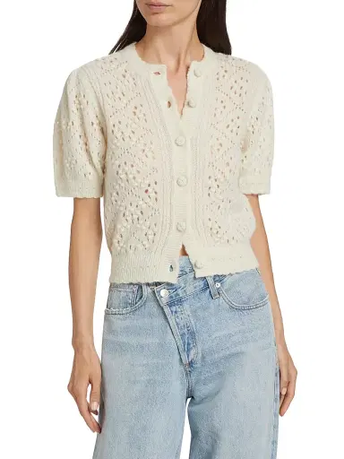 DÔEN Women's Mirabelle Alpaca-Blend Short-Sleeve Cardigan - | Thumbnail 3 DÔEN Women's Mirabelle Alpaca-Blend Short-Sleeve Cardigan - | Thumbnail 3