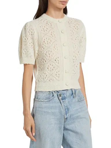DÔEN Women's Mirabelle Alpaca-Blend Short-Sleeve Cardigan - | Thumbnail 4 DÔEN Women's Mirabelle Alpaca-Blend Short-Sleeve Cardigan - | Thumbnail 4