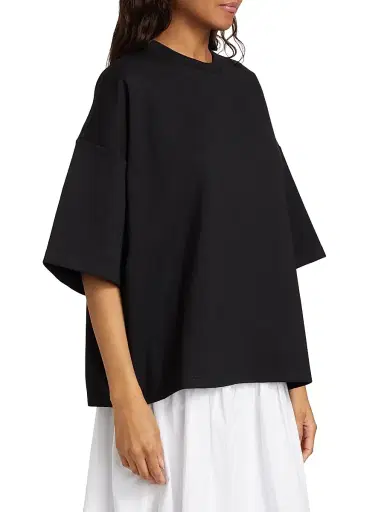 Staud Women's Capsule Oversized Tee - Black - Size Medium | Thumbnail 4 Staud Women's Capsule Oversized Tee - Black - Size Medium | Thumbnail 4