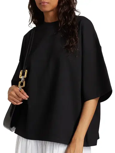 Staud Women's Capsule Oversized Tee - Black - Size Medium | Thumbnail 6 Staud Women's Capsule Oversized Tee - Black - Size Medium | Thumbnail 6