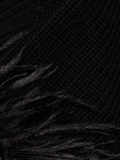 Lapointe Women's Merino Wool Feather-Cuff Sweater - Black - Size Large | Thumbnail 7 Lapointe Women's Merino Wool Feather-Cuff Sweater - Black - Size Large | Thumbnail 7