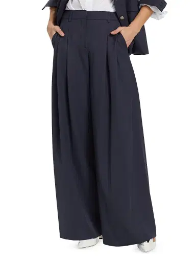 TWP Women's New Didi Wool Wide-Leg Pants - Indigo - Size 12 | Thumbnail 3 TWP Women's New Didi Wool Wide-Leg Pants - Indigo - Size 12 | Thumbnail 3