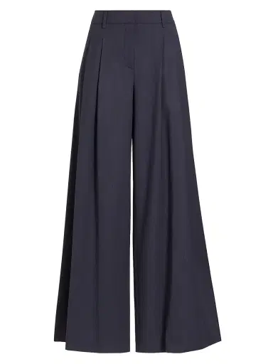TWP Women's New Didi Wool Wide-Leg Pants - Indigo - Size 12 | Thumbnail 1 TWP Women's New Didi Wool Wide-Leg Pants - Indigo - Size 12 | Thumbnail 1