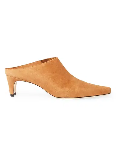 Staud Women's Wally 55MM Suede Mules - Tan - Size 10 | Thumbnail 1 Staud Women's Wally 55MM Suede Mules - Tan - Size 10 | Thumbnail 1