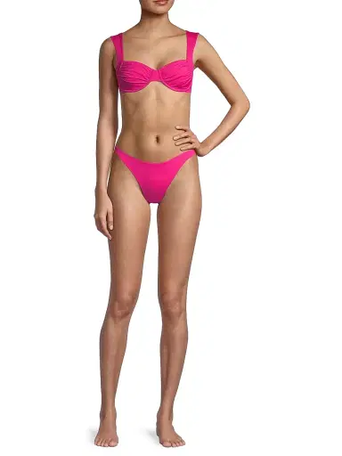 LSpace Women's Stella Ruched Bikini Top - Bougainvillea | Thumbnail 2 LSpace Women's Stella Ruched Bikini Top - Bougainvillea | Thumbnail 2