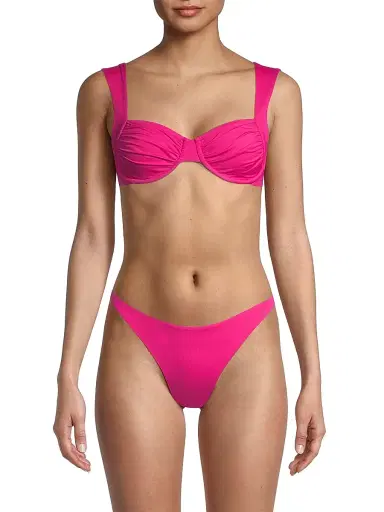 LSpace Women's Stella Ruched Bikini Top - Bougainvillea | Thumbnail 3 LSpace Women's Stella Ruched Bikini Top - Bougainvillea | Thumbnail 3
