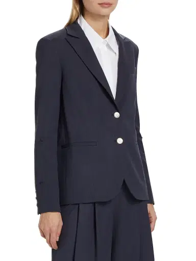 TWP Women's Wool Boyfriend Blazer - Indigo - Size XL | Thumbnail 4 TWP Women's Wool Boyfriend Blazer - Indigo - Size XL | Thumbnail 4