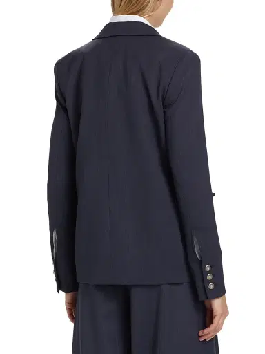 TWP Women's Wool Boyfriend Blazer - Indigo - Size XL | Thumbnail 5 TWP Women's Wool Boyfriend Blazer - Indigo - Size XL | Thumbnail 5