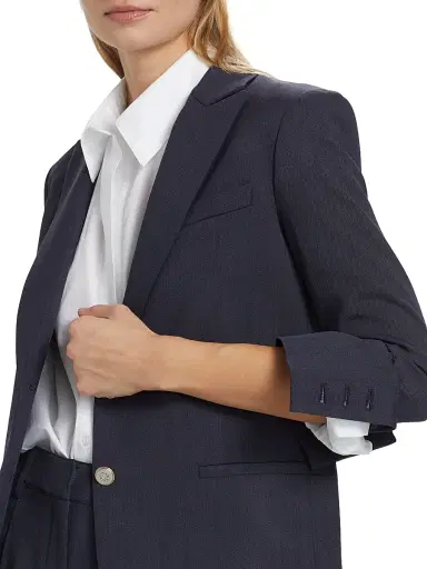 TWP Women's Wool Boyfriend Blazer - Indigo - Size XL | Thumbnail 6 TWP Women's Wool Boyfriend Blazer - Indigo - Size XL | Thumbnail 6
