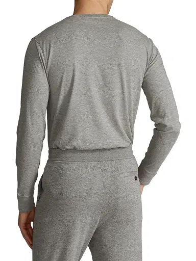 Ralph Lauren Purple Label Men's Long-Sleeve Cotton Henley T-Shirt | Thumbnail 3 Ralph Lauren Purple Label Men's Long-Sleeve Cotton Henley T-Shirt | Thumbnail 3