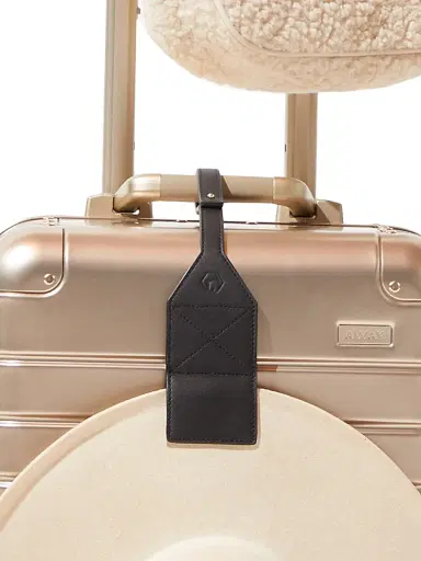 Toptote by Lindsay Albanese Women's The Luggage Tag Leather Hat Holder - Black | Thumbnail 2 Toptote by Lindsay Albanese Women's The Luggage Tag Leather Hat Holder - Black | Thumbnail 2