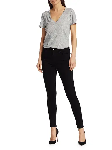 7 For All Mankind Women's The High-Rise Skinny Slim Illusion Jeans - Black Rinse - Size 32 | Thumbnail 2 7 For All Mankind Women's The High-Rise Skinny Slim Illusion Jeans - Black Rinse - Size 32 | Thumbnail 2