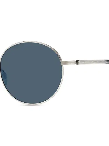 BARTON PERREIRA Men's Caster 50MM Round Sunglasses - Vintage Blue Silver | Thumbnail 3 BARTON PERREIRA Men's Caster 50MM Round Sunglasses - Vintage Blue Silver | Thumbnail 3