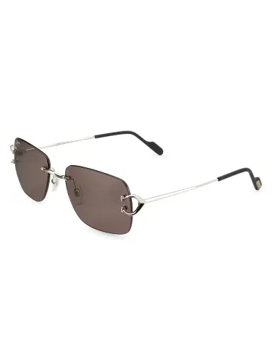 Cartier Men's Signature C Ct0330s-004 59MM Sunglasses - Silver | Thumbnail 1 Cartier Men's Signature C Ct0330s-004 59MM Sunglasses - Silver | Thumbnail 1