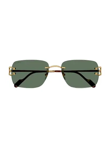 Cartier Men's C Décor 59 Square Rimless Sunglasses | Thumbnail 2 Cartier Men's C Décor 59 Square Rimless Sunglasses | Thumbnail 2